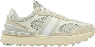 Tommy Hilfiger Beige Tech Runn Sneakers - Dames - Sneakers - Beige - 37 EU - Leer - Schoenen