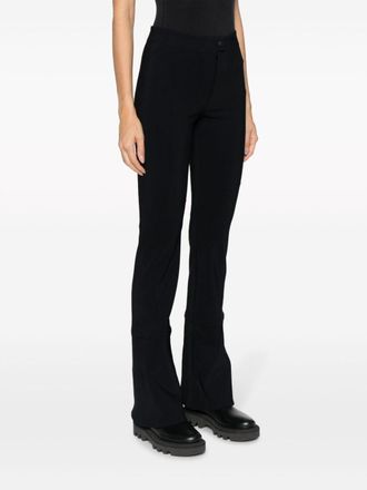 Filippa K Womens High-waisted Flared Trousers - Black Nylon - Size Large