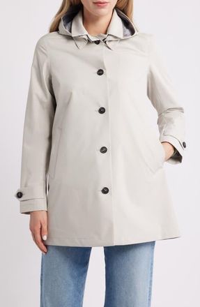 Save The Duck April Water Repellent Raincoat in Rainy Beige at Nordstrom, Size 3