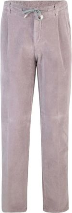 Eleventy Pantaloni a coste con coulisse - Viola