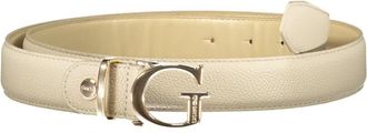 Guess Metal Buckle Belt - unisex - Guess - Belts - Beige - M - Accessories