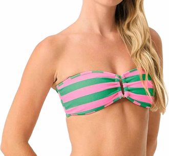 PQ Swim Volley Ring Bandeau Bikini Top In Pink