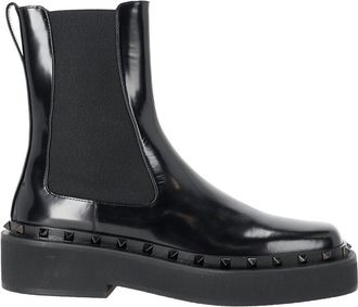 Valentino Garavani Womens leather Valentino Garavani M Way Rockstud Chelsea Boot (Authentic Pre-Loved)