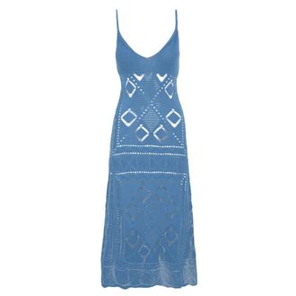 Akep Midi Jurk - Dames - Kleedjes - Blauw - S - Kleedjes