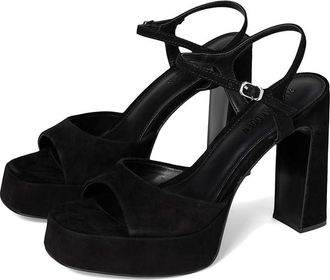 Steve Madden Liandra Womens Sandals Black Suede : 8.5 M, Leather/Suede