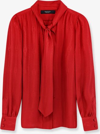Gucci Camicia in seta con fiocco - GUCCI - gender_Woman