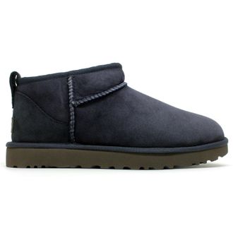 UGG Classic Ultra Mini Suede Womens Ankle Boots - Eve Blue - Size:UK 7