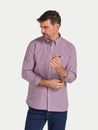 Raging Bull Long Sleeve Graph Check Poplin Shirt in Red at Nordstrom, Size Xxx-Large