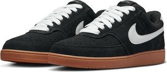 Nike Court Vision Low Flyease Mens Shoes Black/White/Gum Med Brown : 12.5 D - Medium, Leather