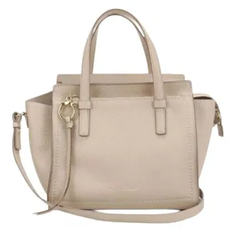 Ferragamo Pre-owned Handbags, female, Beige, Size: ONE SIZE Pre-owned Tote Bag