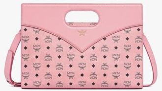 MCM Diamond Bag in Visetos Leather Mix in Soft Pink at Nordstrom