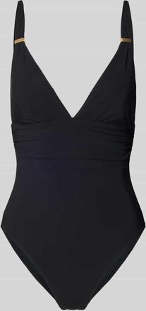 Barts Badeanzug mit V-Ausschnitt Modell Solid Plunge in Black, Gr&ouml;&szlig;e 38