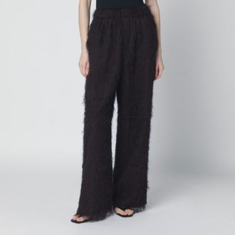 Frankie Shop Dark brown fringed trousers