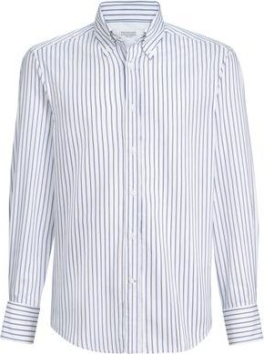 Brunello Cucinelli Button-down collar shirt in White at Nordstrom, Size Xxx-Large Eu