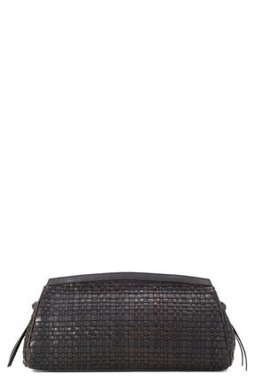 Staud MAUDE SOFT CLUTCH in Espresso Woven at Nordstrom