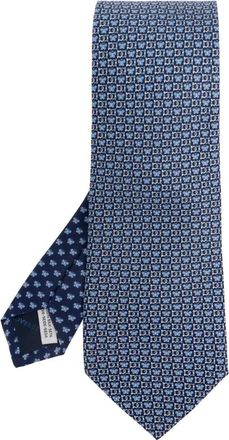 Ferragamo Heren, Accessoires, Blauw, Maat: ONE Size Zijde