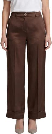 Am&eacute;lie & Am&eacute;lie Alger Broek - Dames - Wijde Broeken - Bruin - 2XL - Broeken