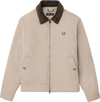 Fred Perry Jack met ribfluwelen kraag - Beige