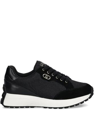 Liu Jo logo-plaque sneakers - women - Calf Leather/Fabric/Fabric/Rubber - 41 - Black