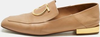 Ferragamo Beige Leather Lana Loafers