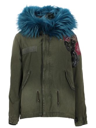 Mr & Mrs Italy Cotton Parka with Faux Fur Trim
