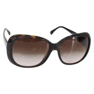 Chanel Pre-owned Accessories, female, Brown, Size: ONE SIZE Pre-owned Plastic Sunglasses