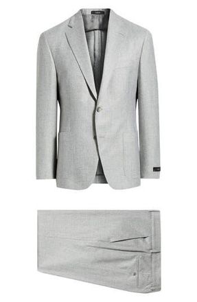 Vince Icon Relaxed Fit Light Grey Glen Check Wool Suit at Nordstrom Rack, Size 38 Regular