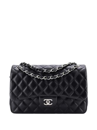 Chanel Classic Double Flap Bag Quilted Lambskin Jumbo shoulder bag - Nero