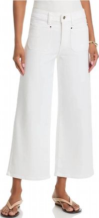 Frame Denim Le Slim Palazzo Crop Harbor Jeans In Au Natural