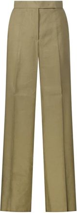 Max Mara Bronzo Pant - Dames - Wijde Broeken - Bruin - M - Broeken