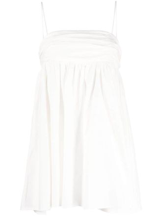 Reformation Catarina ruched minidress - White