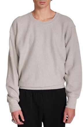 Les Tien HeavyWeight Cropped Crew Sweater in Heather Grey at Nordstrom, Size Xx-Large
