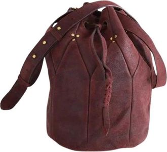 Jerome Dreyfuss Pre-owned Leather Bucket Bag - Dames - Vintage Tas - Rood - ONE Size - Leer - Vintage