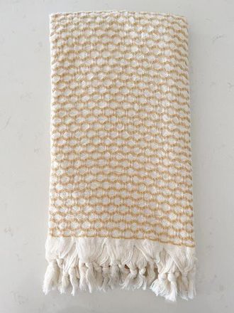 Anaya with Love Beach Wave Turkish Cotton Beach Towel in Yellow at Nordstrom