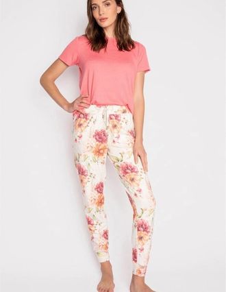 PJ Salvage Womens Salvage Brunch In Bed Pant - Cream - Size: 10 s
