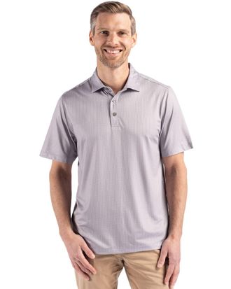 Cutter & Buck Pike Eco Shadow Check Print Recycled Mens Polo