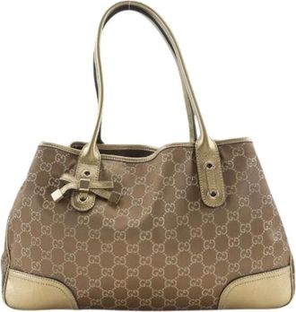 Gucci Pre-owned Handbags, female, Brown, Size: ONE SIZE Pre-owned Princy GG Canvas Tote Bag