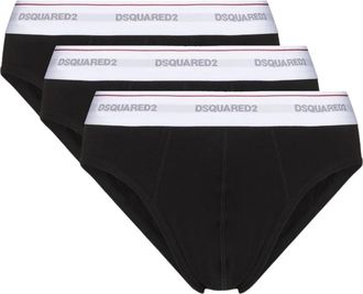 Dsquared2 Logo Band Set van 3 Slips - Heren - Onderbroek - Zwart - S - Katoen - Ondergoed