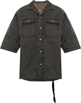 Rick Owens Oversized Denim Shirt - Heren - Spijkeroverhemden - Grijs - M - Denim - Overhemden