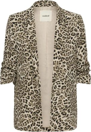 Soaked In Luxury SLShirley Printed Blazer - Dames - Blazers - Bruin - M - Jassen