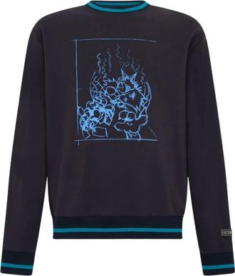 Iceberg Felpa Girocollo - - Sweatshirts & Hoodies - Uomo - Blu - L