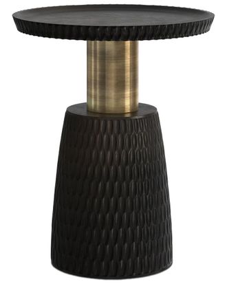 Simpli Home Breanna 16In Solid Mango/Metal Contemporary End Table