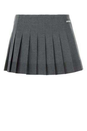 【関税&送料込】Miu Miu Skirts Grey 8052218071367_MIUMIUWPRE-Front