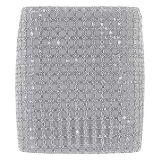 Rotate Beaded Mini Skirt - - Skirts - Donna - Grigio - S