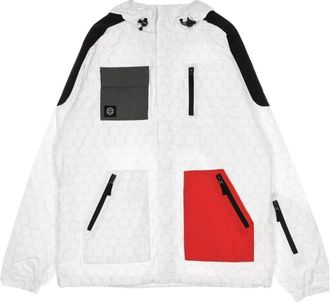 Dolly Noire Soldier Full Zip Windbreaker Jas - Heren - Zomerjassen - Wit - XL - Jassen