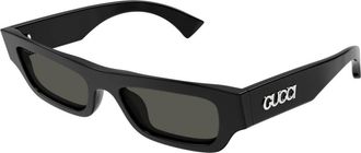 Gucci Stijlvolle Zonnebril Zwart - Heren - Accessoires - Zwart - Maat: 52 MM
