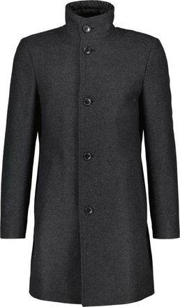 HUGO BOSS Enkelrij jas - Heren - Mantels - Grijs - Maat: S