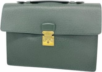 Louis Vuitton Pre-owned Handbags, male, Green, Size: ONE SIZE Pre-owned Briefcase
