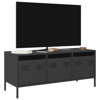 Berkfield Home TV Cabinet Black 101.5x39x43.5 cm Cold-rolled Steel