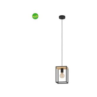 Eglo Lampadario Sospeso Libertad Eglo 1xE27 Legno/Nero
